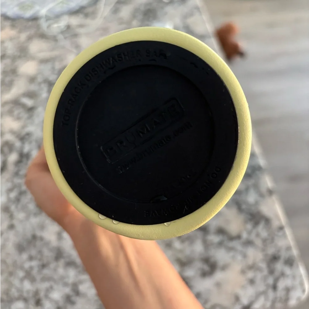 BrüMate Yellow Insulated Travel Mug with Handle